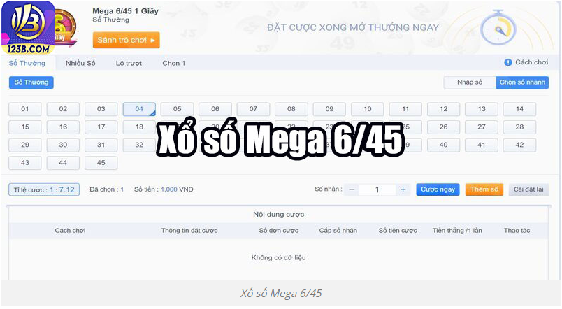 Xổ số Mega 6/45